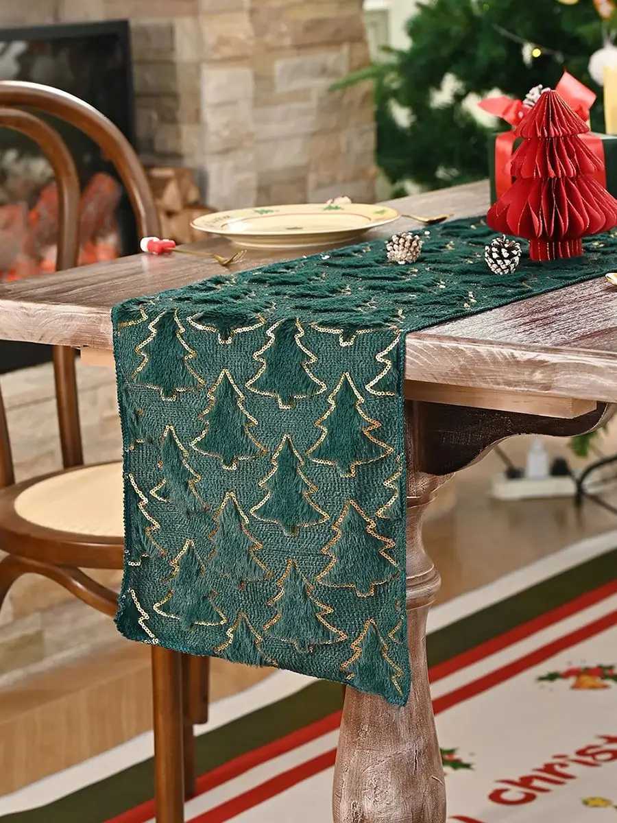 Christmas ChristmasChristmas table flagwaterproof stain resistantvacation home decorationChristmas party table and home decoration Y251113