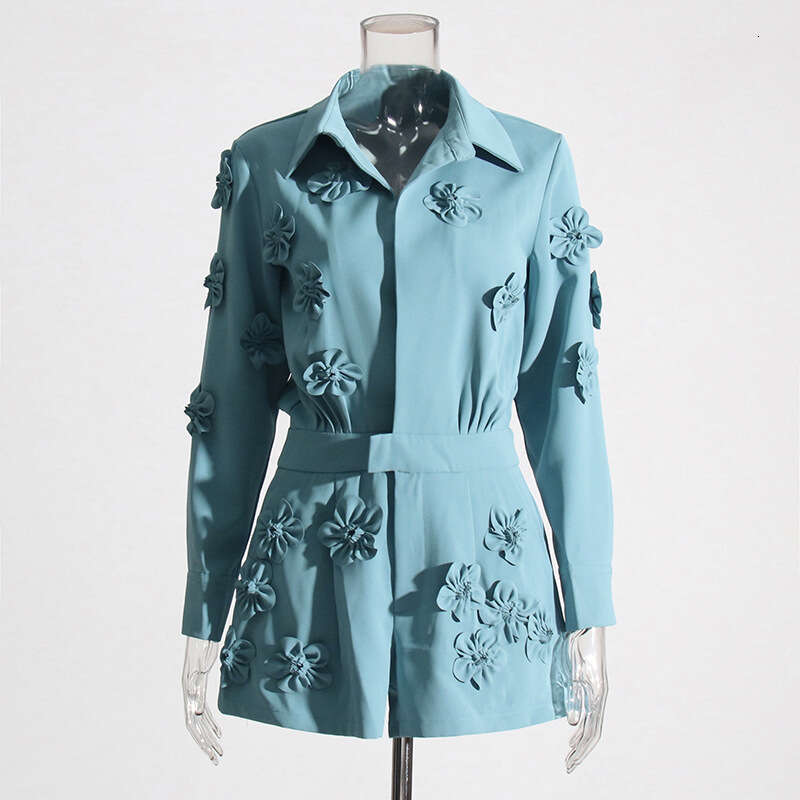 Designer Chic Single-Breasted Women's Short Dress - Ruffled Sleeves, Slimming Cut, All-Season Wear