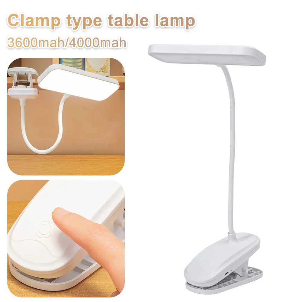 USB Rechargeable Eye-protection lamp Three-speed Dimming Portable Folding Clip-on Reading Desk Lamp Office Work M251114