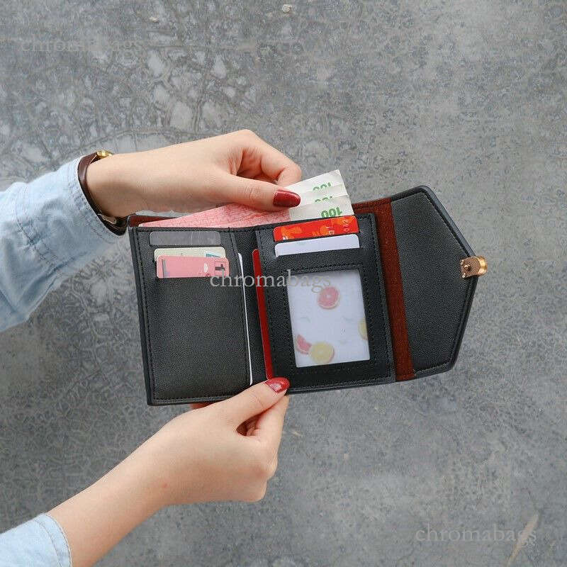 Women's Short Wallet Fashion Printed Women's Small Zero Wallet Folding Multi Card Leather Bag