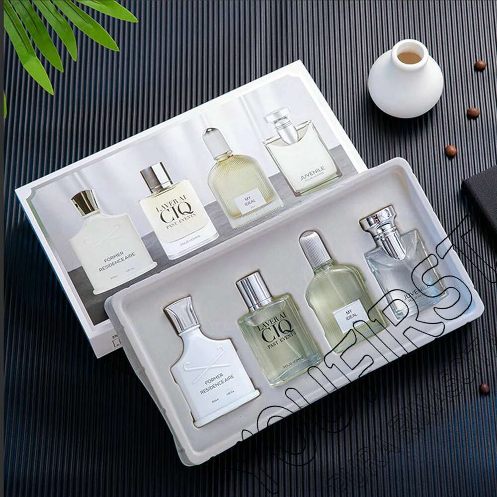 Brand Men Perfume 100Ml Gift Box Four Piece Set Lasting Fragrance Body Spray Fresh Plant Ral Scent Pheromone Parfums Homme