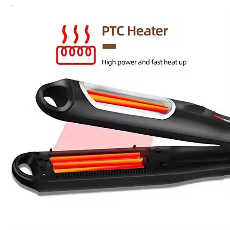 Multi-ceramic portable smart styling hair straightener curling two-in-one quick heating salon household toolT251114