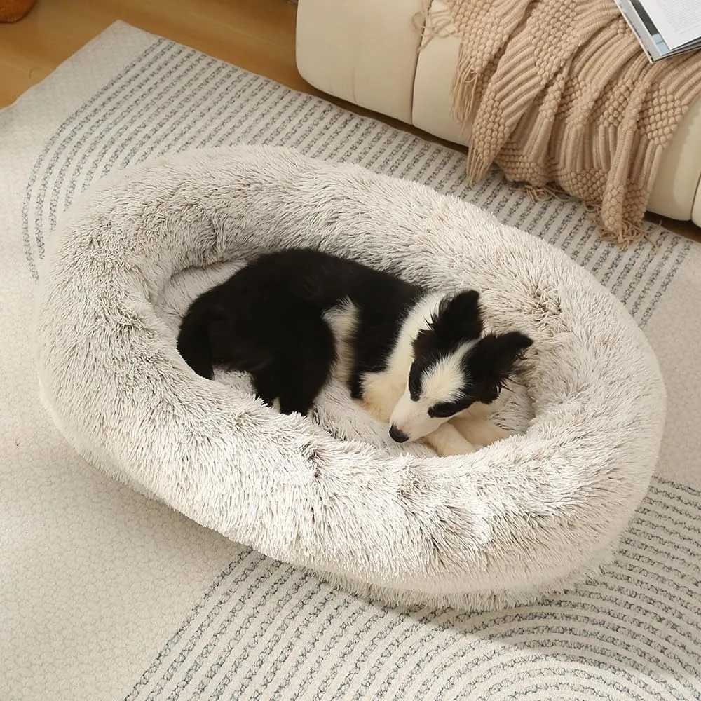 Quiet faux fur dog bed with memory foam (41.3 x 29.5 x 9.8) X250412