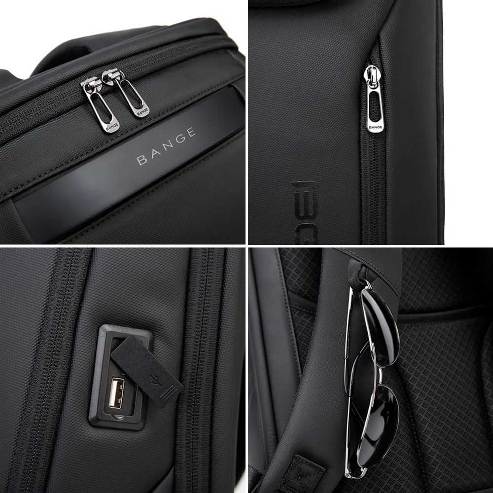 BANGE Waterproof Multi-Use Laptop Backpack For 156 Inch USB Charging Shockproof Business Briefcase Shoulder Bag For Man WomenW251113