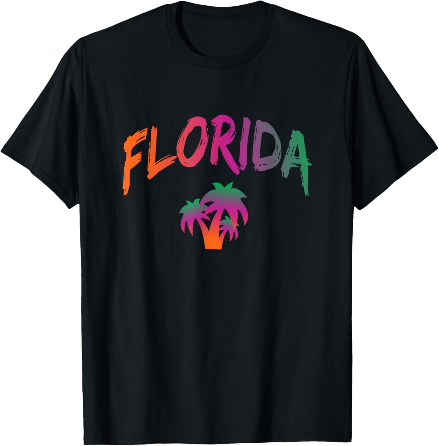 T shirt for Mens Florida - The Sunshine State - Tie Dye Text Print - Classic Graphic Tee Casual Tops Clothes Short sleeve