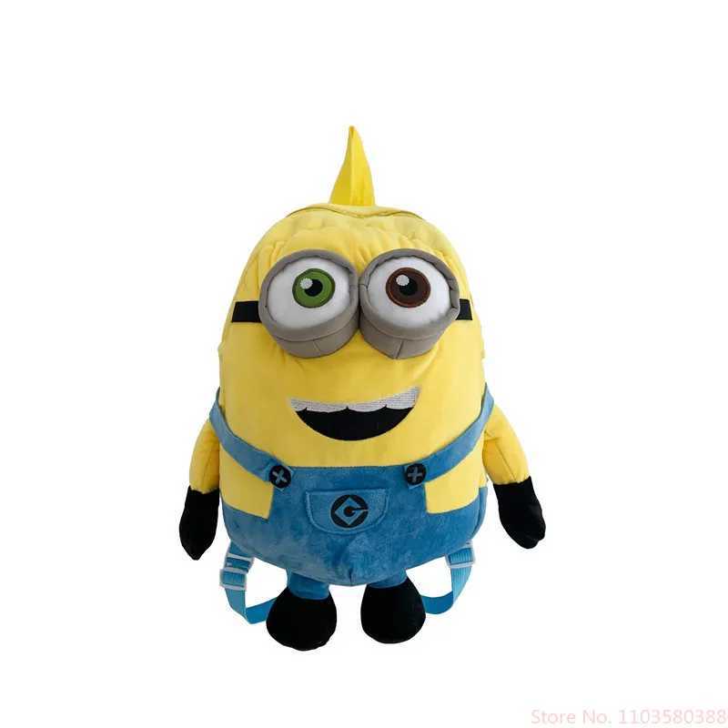 Kawaii Cartoon Plush Backpack Cute Minions Doll High-Capacity Girl Birthday Gift Single Shoulder Bag Handbag Student BackpackW251113