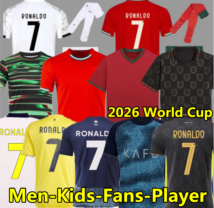 24 25 26 Al Nassr FC Ronaldo soccer Jerseys B.FERNANDES Al Hilal Saudi uniform CR7 Football shiirt MANE Al-Nassr jersey 2026 World Cup Portugal Men Kids Kit