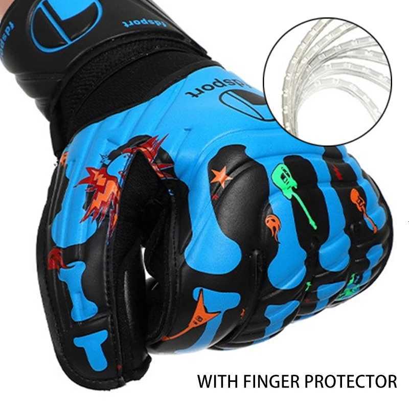 Childs Soccer Goalkeeper Gloves Adults Football Goalkeeper Gloves Latex Thickening Glove with Finger Protector Size 5/6/7/8/9/10 W251114