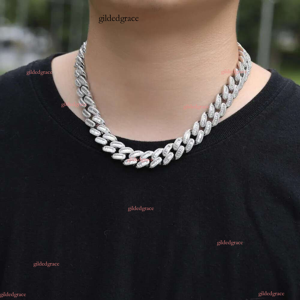 Fine jewelry Pendant Necklaces Choker Custom k Gold 24mm Miami Cuban Chain Necklace N39