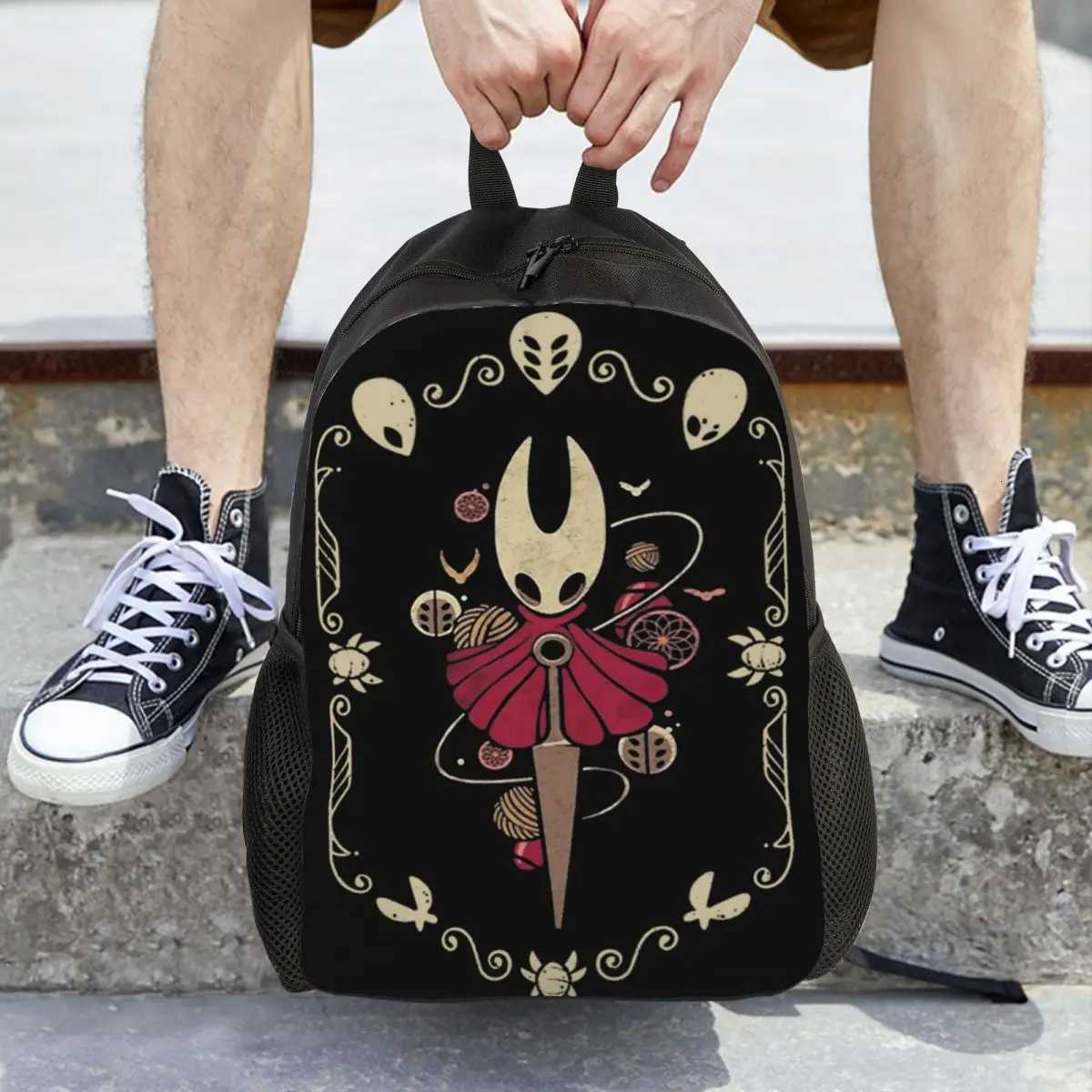 Hollow Knight Silksong Hornet Casual Backpack Sports Student Work Daypack for Men Women Laptop Canvas BagsW251113