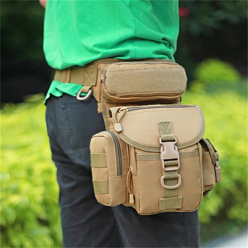 Waterproof camouflage bag outdoor sports multifunctional mens leg accessories travel fishing gear shoulder cross 250410