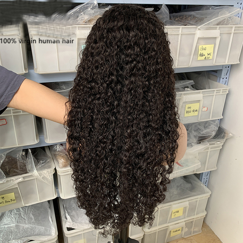 5X5 Glueless Closure Wig Water Wave Brazilian 100% Human Hair Lace Wigs 150% Density 10-32inch Natural Curly Hair