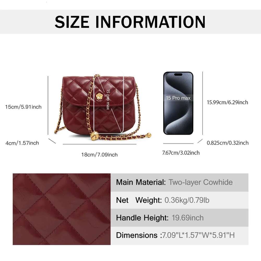 ITAMOOD Quilted Genuine Leather Square Original Hardware Wer Shoulder Bag Designer Women's Crossbody Bags