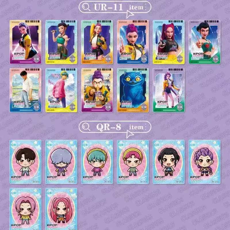 K-Pop x Demon Hunters Joint Series Rare Anime Character Collection Cards Blind Box - Exquisite Game Peripheral Toys C251114