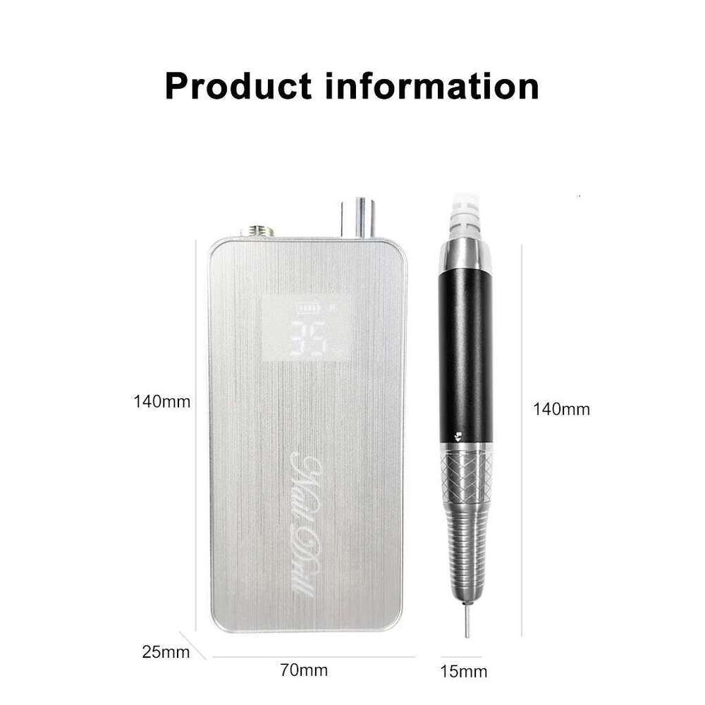 IBELIEVE 80W Low Vibration Drill Hine 35000Rpm Wireless Polish Sander Rechargeable Professional Nail Efile Brushlestp322