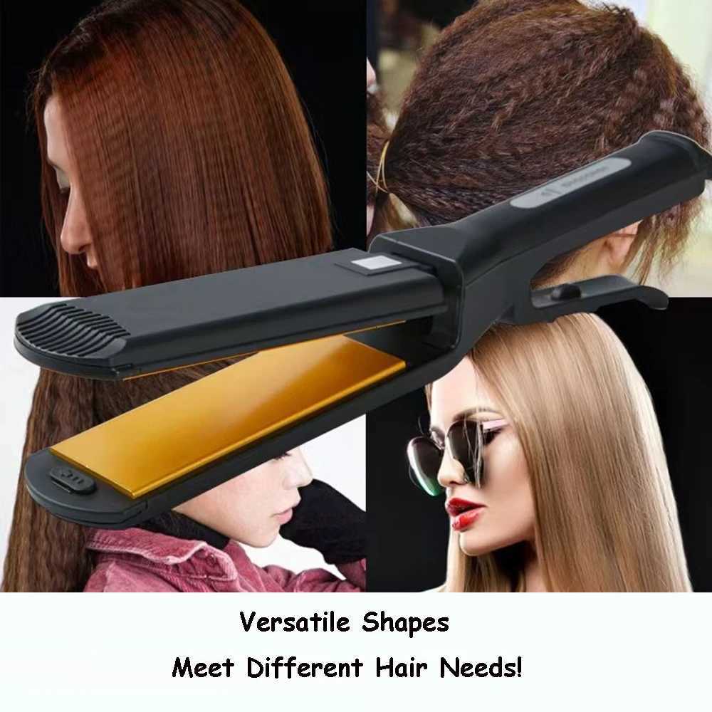 Ceramic Corrugated Iron Electric Curling Crimped Wide Plates Beauty Hair Iron For Hair Wave Corrugation Flat Irons Styling ToolsT251114