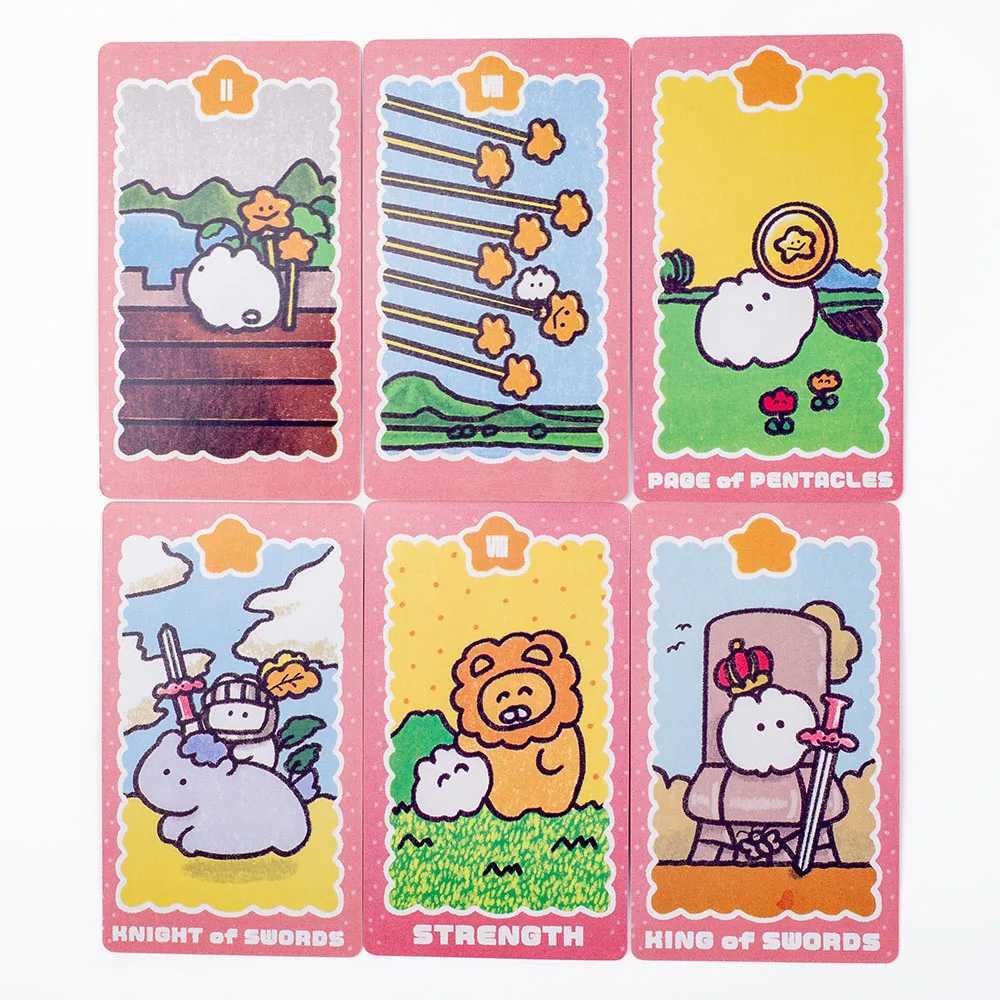 1036Cm Mokmokchan Tarot 78Pcs Kawaii Tarot Cards Playing Game Cards Desktop Toy Entertainment C251114