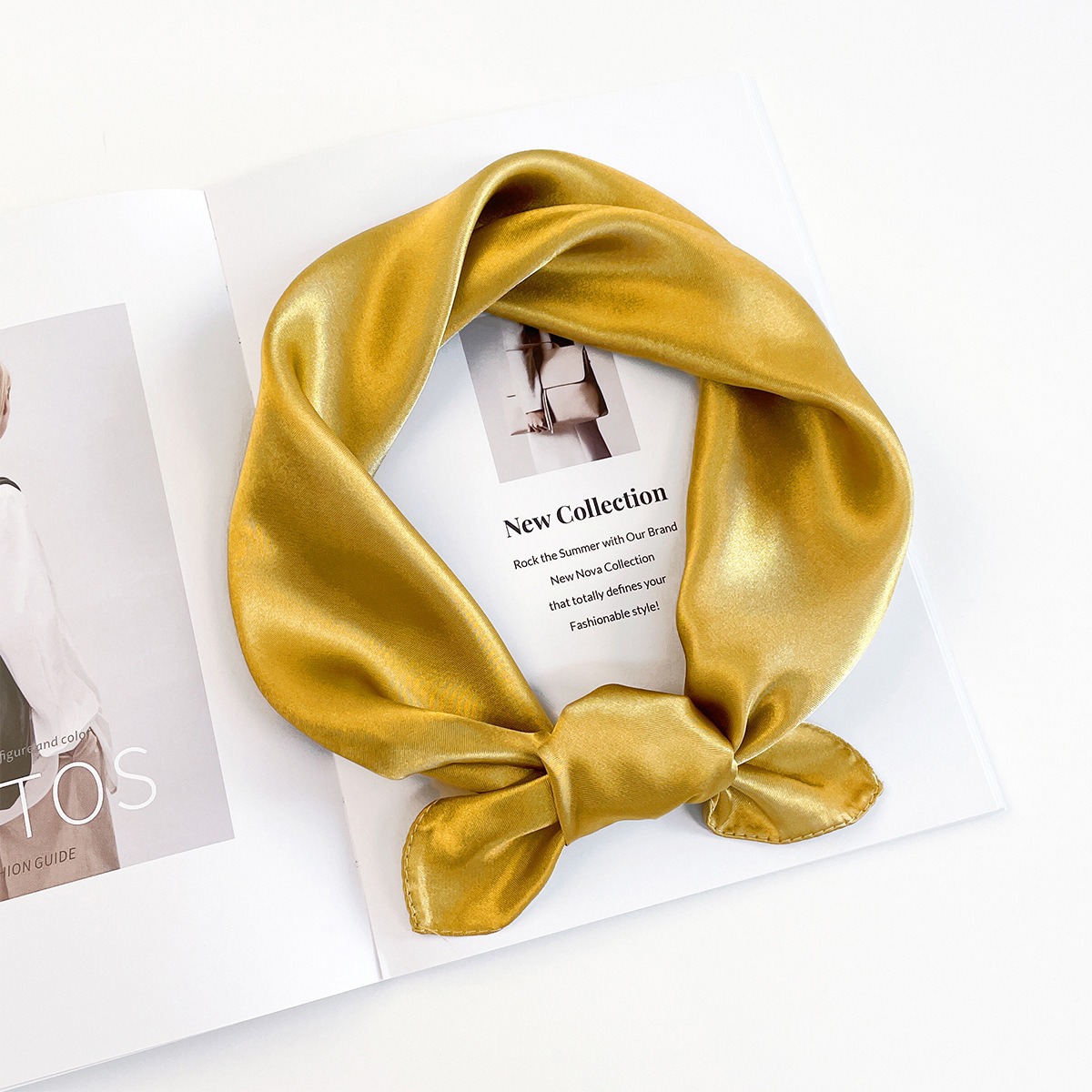 K388 60cm silk scarf solid color small square scarf imitation silk hair tie satin shawl neck scarf professional scarf headscarf cross-border wholesale
