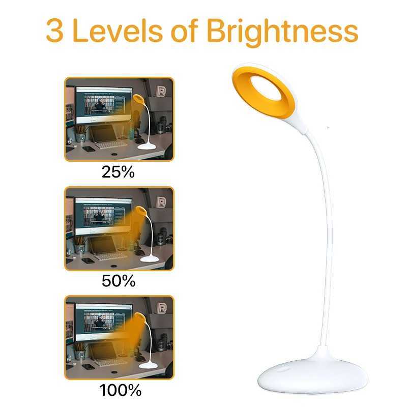 620nm Red Cordless Table Lamp with Standing Dimmable 3 Brightness Levels White Desk Led Light No Blue Reading Migraine Relieve M251114