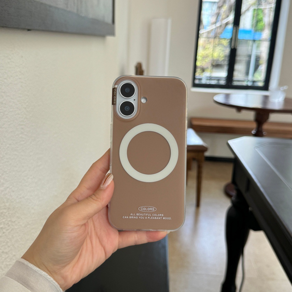 Solid Color Matte Magnetic Phone Case Compatible with iPhone 17/16 Pro Max Heart Stand Case iPhone 15/14 Pro