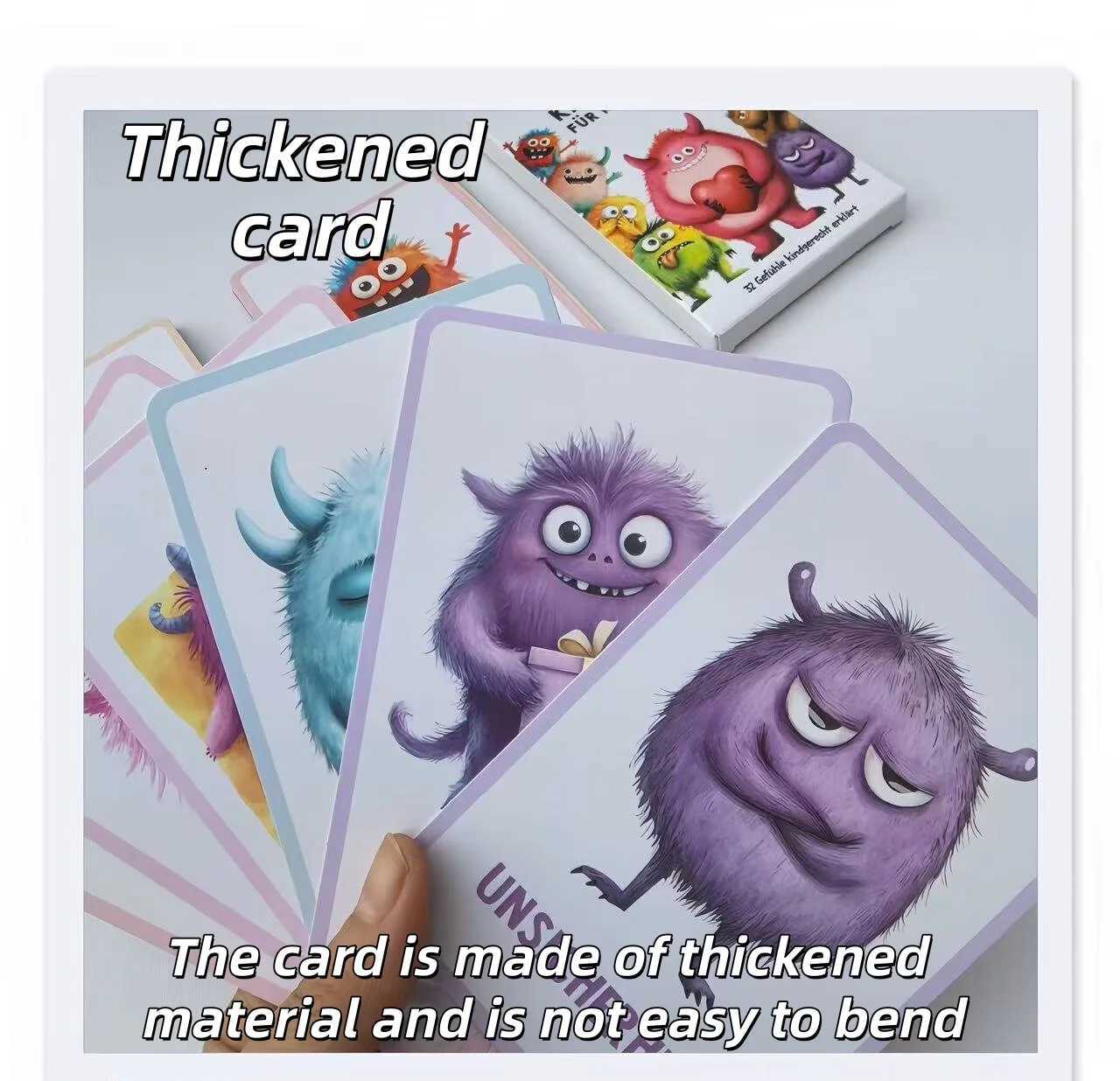 German English Card deck Emotional Monster Game Control Emotions And Funny Card Family Gathering Travel Game Fun Childrens Cards C251114