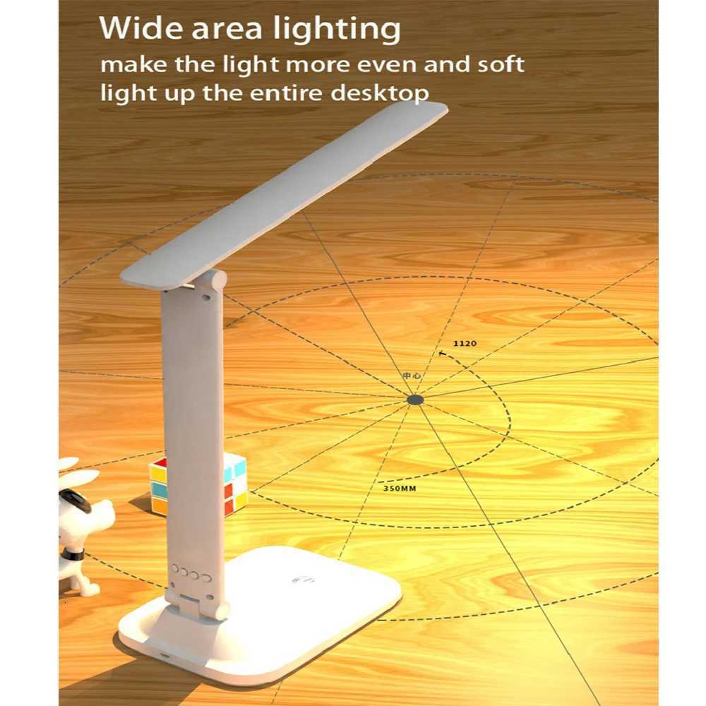 New Led Table Lamp Touch Foldable USB Rechargeable With Alarm Clock Thermometer Dimmable Night Light for Desk Study Reading Lamp M251114