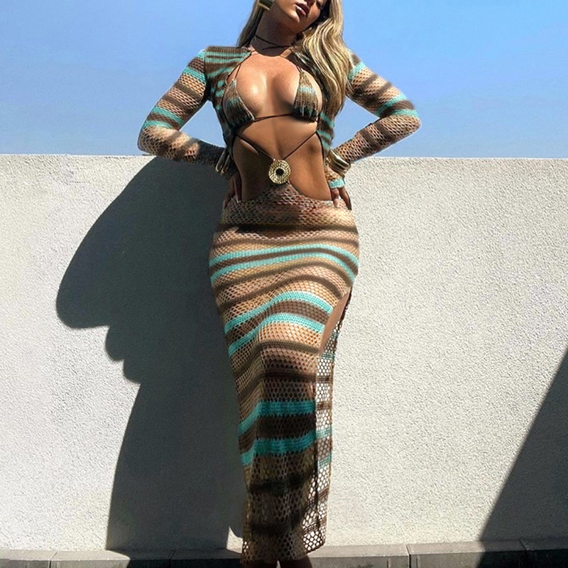 High-Split Leisure Outfit for Autumn Season: Chic Womans Jacketed Top with Animal Pattern---NBS044