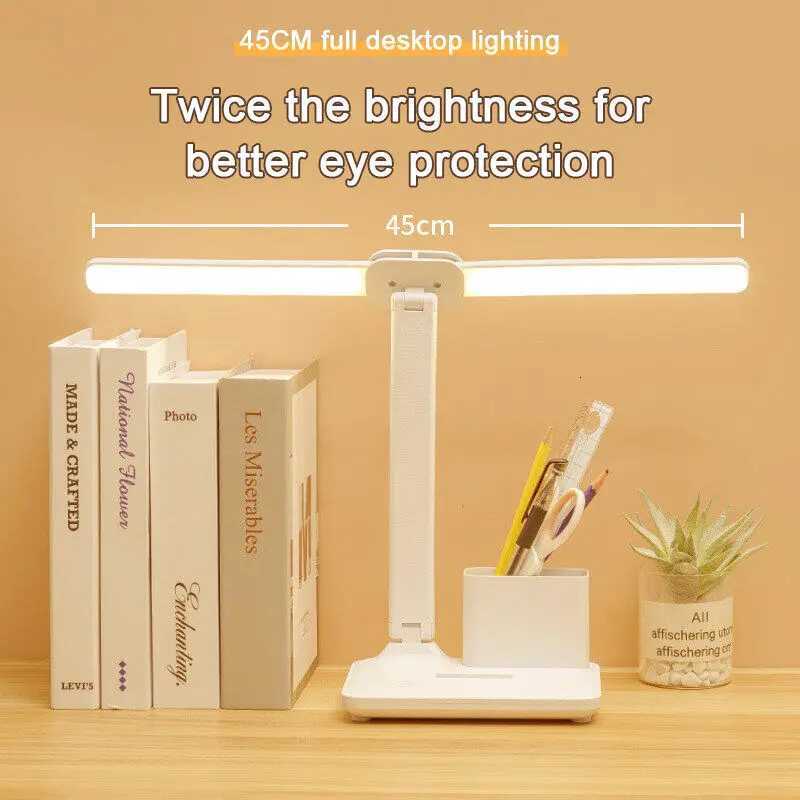 USB Charging LED Stepless Dimming Desk Lamp Multi-function Night Lamp For Bedroom Reading Light White Light M251114