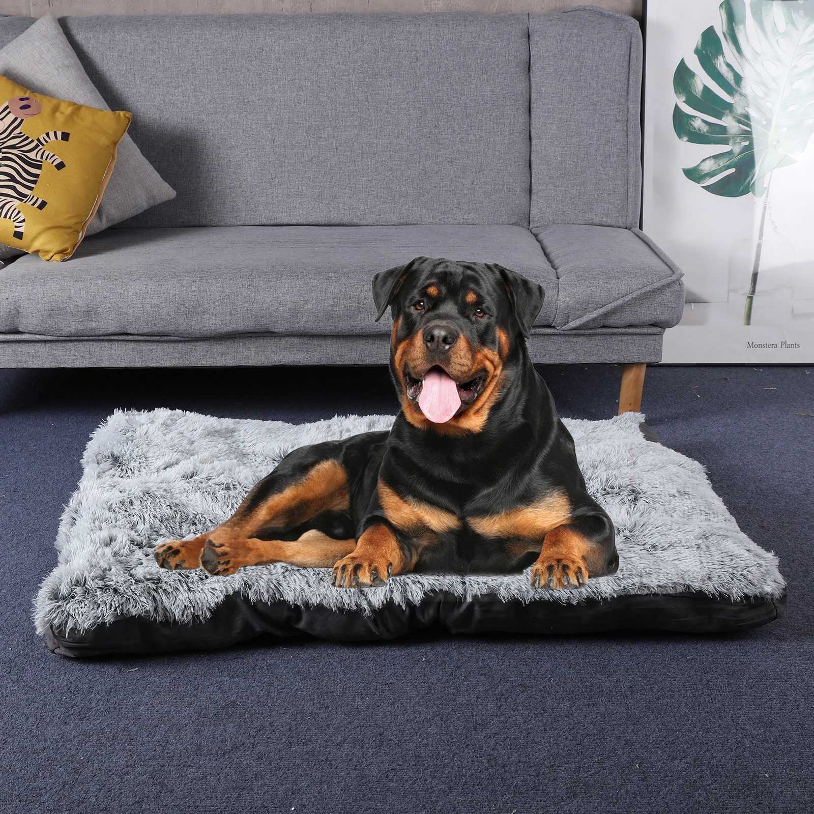 Luxurious fluffy pet bed comfortable pet dog box pad suitable for small and medium-sized dog pads anti slip bottom pet products and small dog mattress