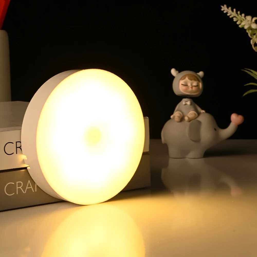 8LED Motion Sensor Night Light USB Rechargeable Human Body Induction Lamp for Bedroom Bedside Cabinet M251114