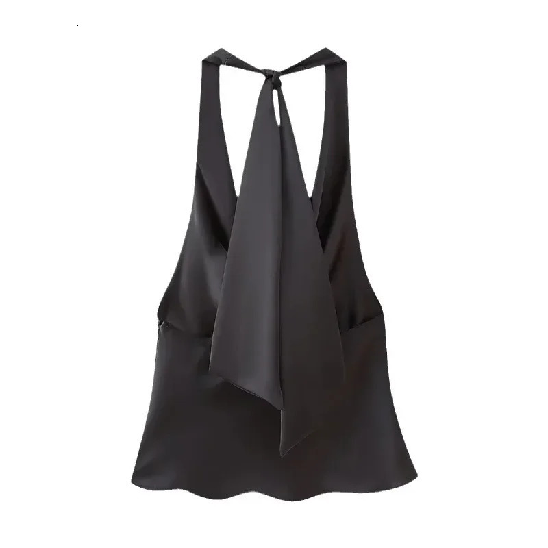 2023 American style elegant womens tank top with ribbon details European and fashion trend 250414Z