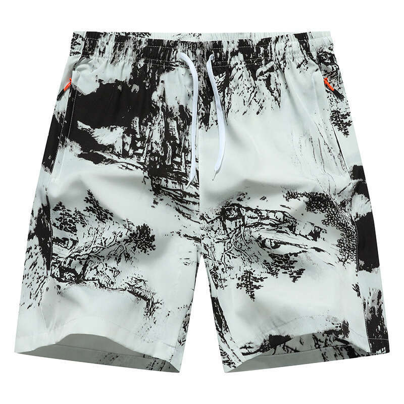 Mm Flower Shorts Summer Quick Drying Pattern Foreign American Five Quarter Men's Beach Casual Pants