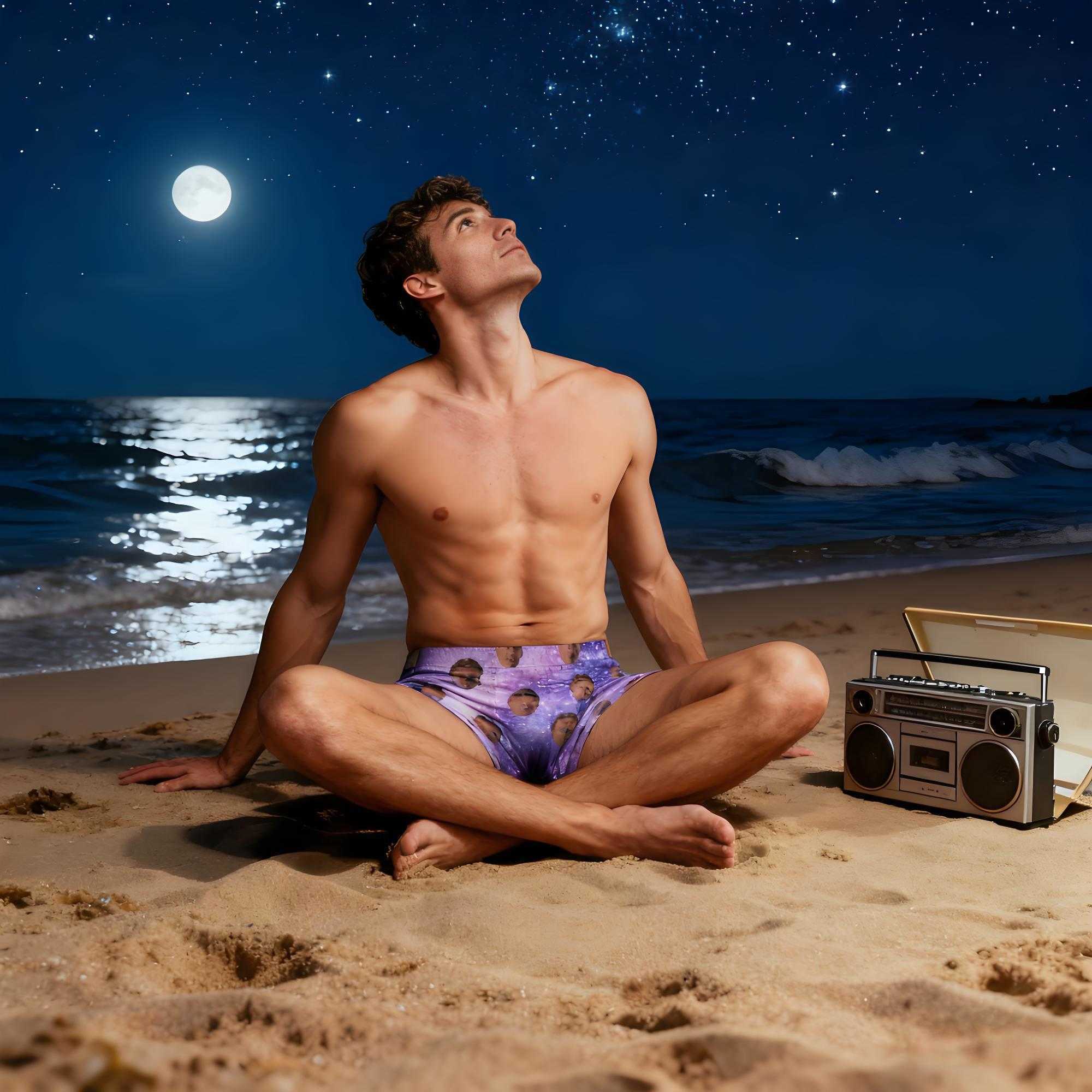 POD.DIY Men's Boxer Briefs Comfortable And Stylish Fitness And Sports Underwear Custom Letter Print Waistband Underwear