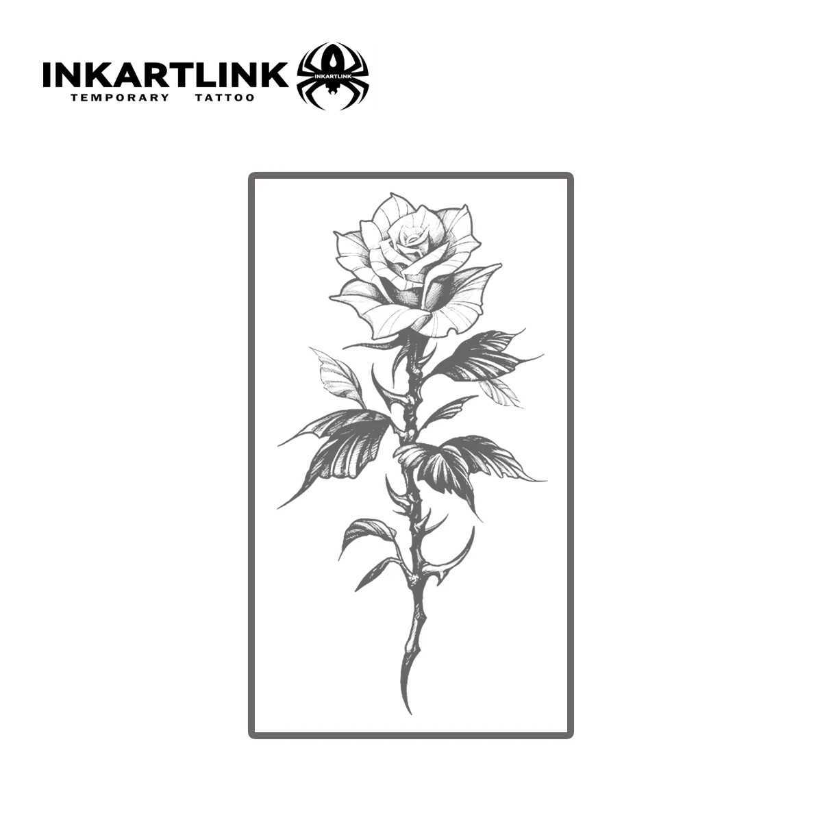 Rose temporary tattoo sticker waterproof magic tattoo 15 day holiday tattoo semi permanent tattooXJ25414