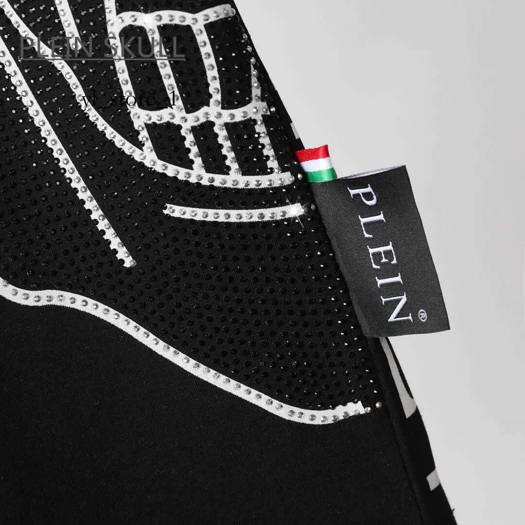 Men's phillips plein t shirt high quality Light Mens Retro Summer Set Gothic Punk Party Short Sleeve Top Neutral Sport Neck T-shirt 7df