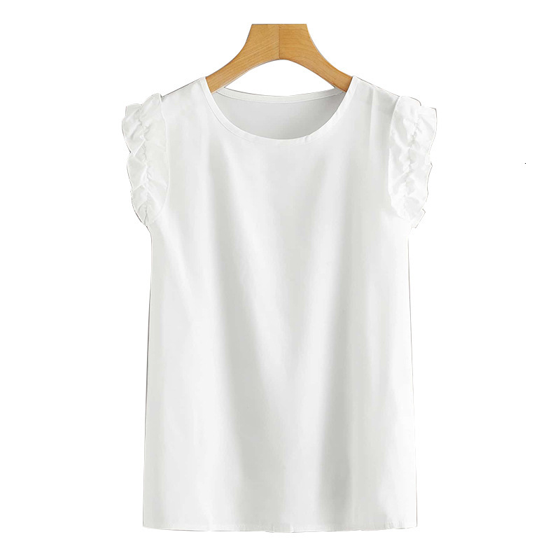 Lace Short Sleeve Shirt 2025 Summer New Vacation Style Round Neck Shirt Womens Wear