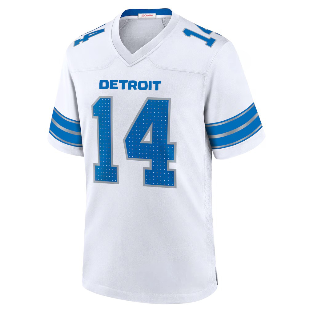 Free Shipping American Famous brand Detroit Football jerseys with embroidered men women youth customized #14 St Brown #16 Goff #58 Sewell #97 Hutchins