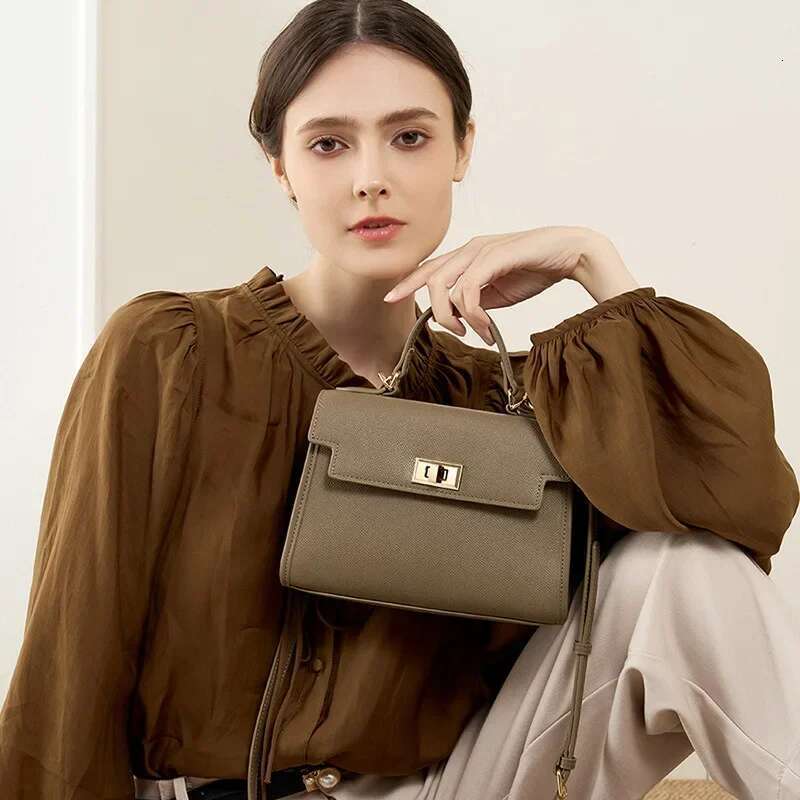 2025 New Style Popular All-Match Cowhide High-End Genuine Leather Kelly For Ladies Classic Mini Crossbody And Handheld Bag
