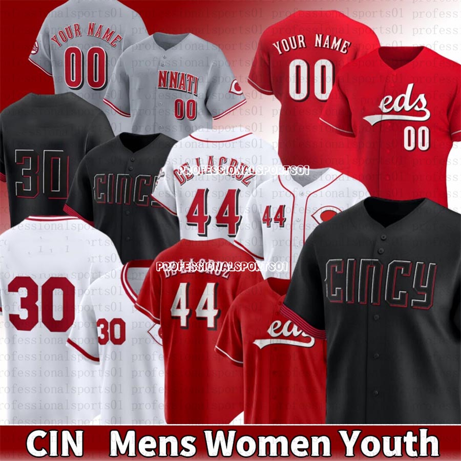 44 Elly De La Cruz Baseball Jersey Joey Votto Cincinnaticity Reds jersey #29 Friedl #7 Steer #9 McLain #21 Greene jersey