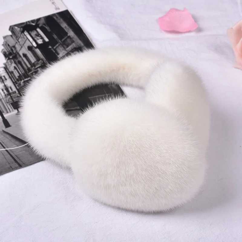 Besfilin Foldable Genuine Real Mink Fur Ear Muffs Cozy Ear Covers for Men And Women Unisex Keep Warm Spring Autumn Winter L251125