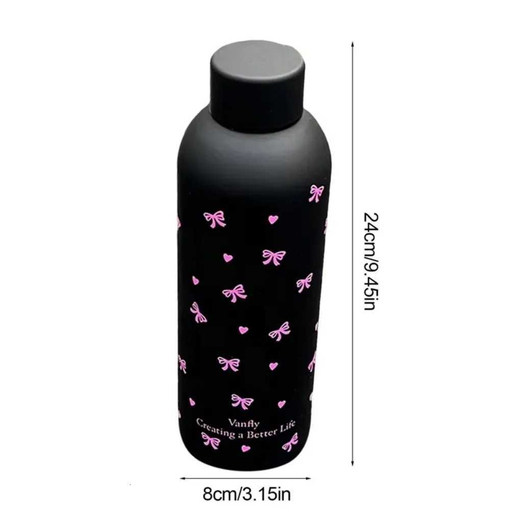 Bow Heart Kawaii Dog Pattern Stainless Steel Insulated Sports Water Bottle Fitness Cup Car Mug Dual-Layer Travel Thermos C251114