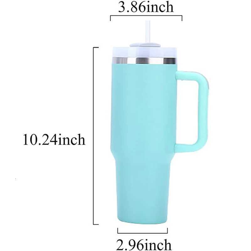 Stainless Steel Insulated Tumbler With Handle and Straw Lid Insulated Cup Reusable Water Bottle Travel Mug Gifts Leak-Proof C251114