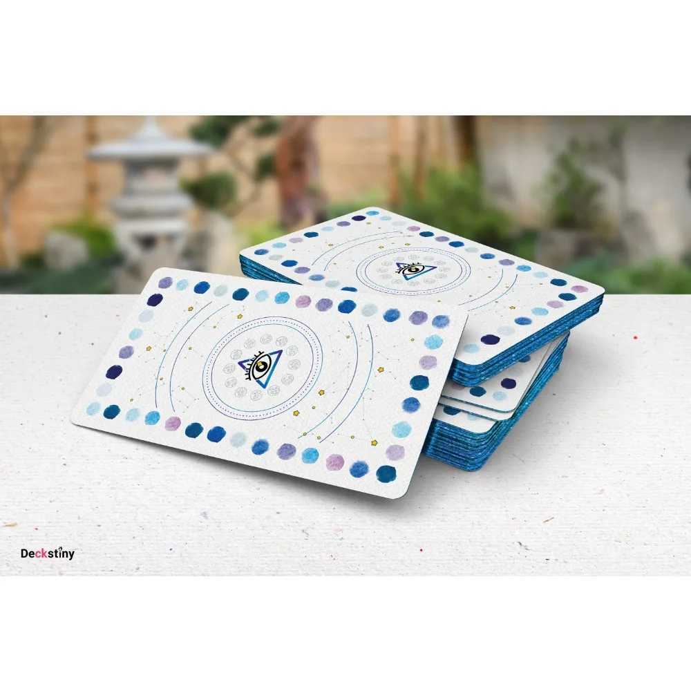 85 Pcs Oracle Cards Pantha Oracle Watercolor Version 6 X 96cm 236 X 378 Glitter 3D Blue Gilded Edge C251114