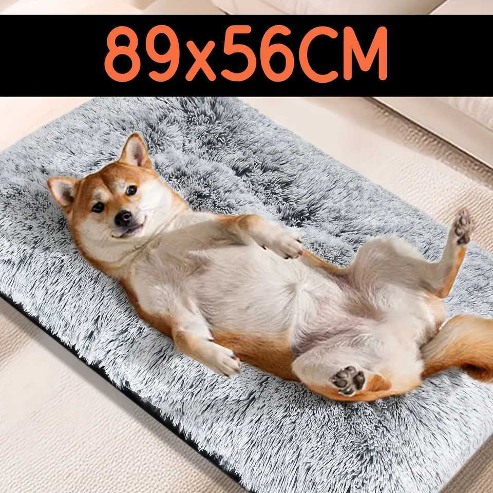 Luxurious fluffy pet bed comfortable pet dog box pad suitable for small and medium-sized dog pads anti slip bottom pet products and small dog mattress