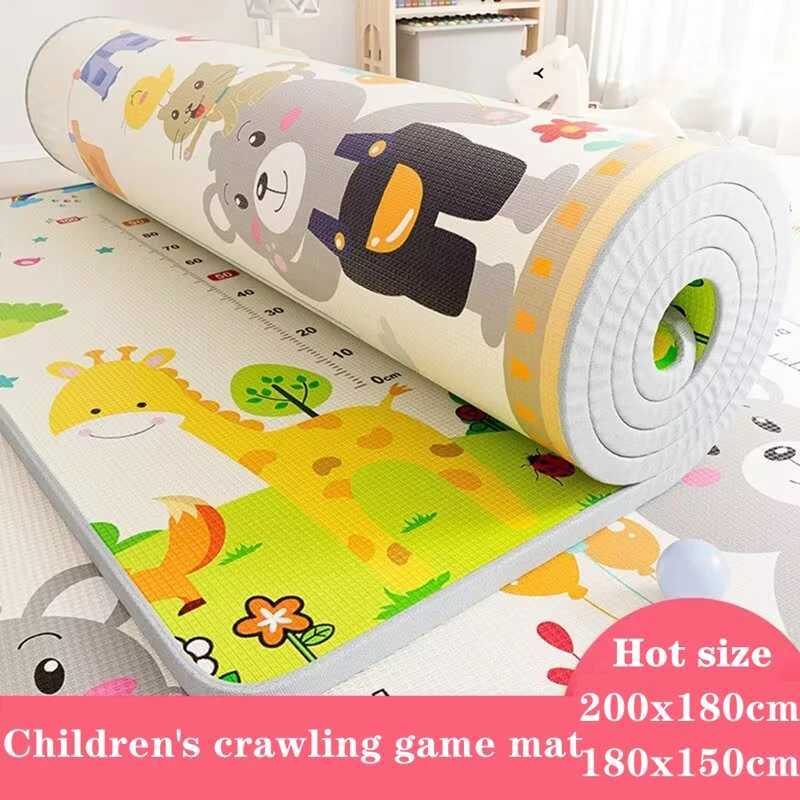 Large size thick baby crawling game mat EPE environmentally friendly folding carpet game mat childrens safety mat childrens carpet game mat S25414