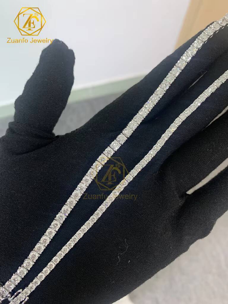 14k Tennis Chain Lab Diamond Igi Certified Laboratory Diamond Chain 3mm Lab Grown Diamond TennisMoissanite