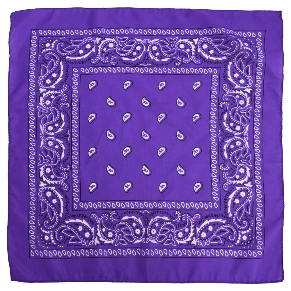 Custom Fashion Hip Hop Cotton Bandana Square Scarf 54cm*54cm Black Red Paisley Headband Printed For Women/Men/Boys/Girls