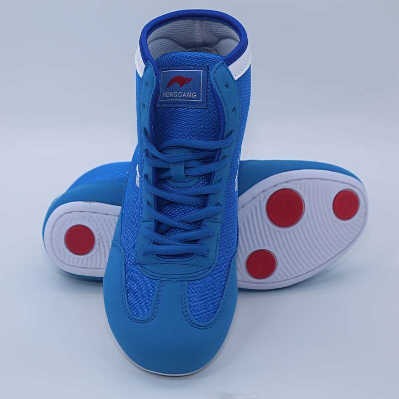 Yinsheng Men Women Low Top Boxing Shoes High Top Sparring Training Sneakers With Crescent Moon Design, Black, Lac Up, All Season Wear, Rubber Sole,