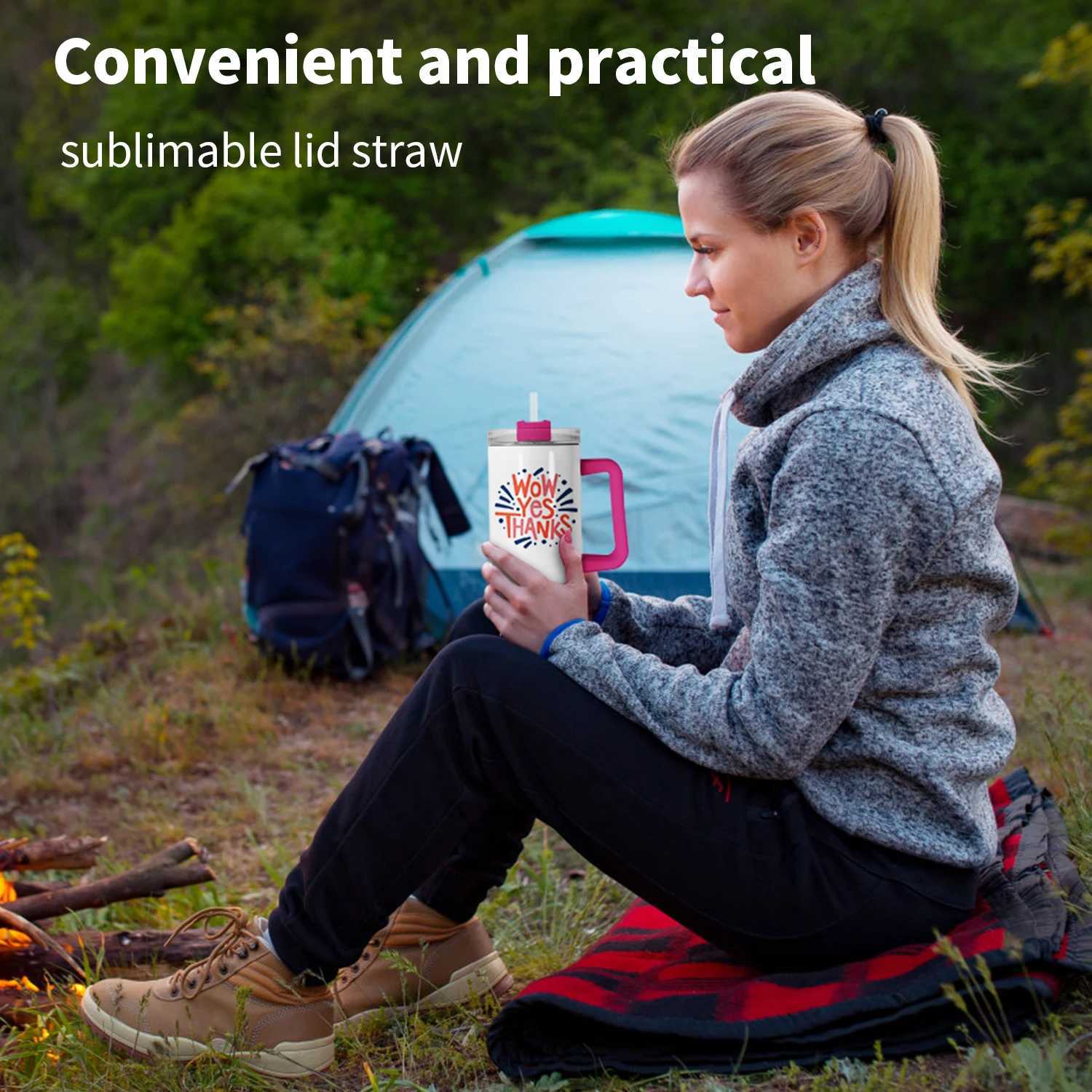 20pcs Mixed Colors 40oz Stainless Steel Vacuum Insulated Sublimation Tumbler Cup Coffee Mug With Handle Hu C251114