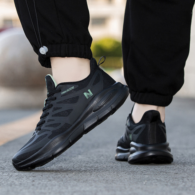 designer runing shoes new Men's and women's running shoes breathable and soft sole jogging shoes with elastic, anti-slip shock-absorbing mes